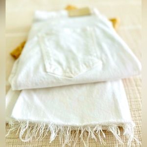 Citizens of Humanity - white cropped button-fly jeans, size 32